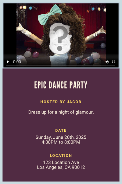 Celebration - Female Invitation