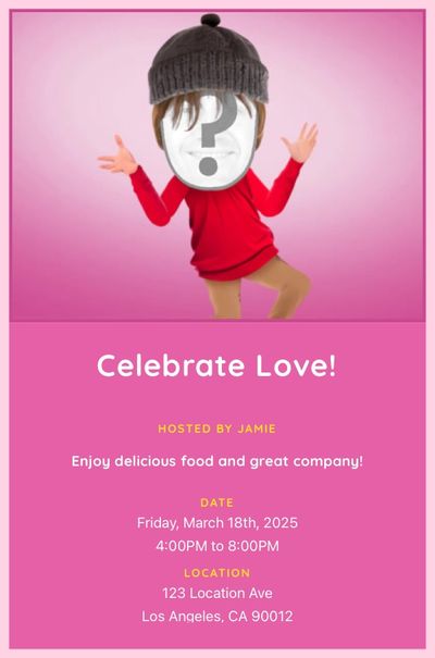 Heartbeat Chest Pop Invitation