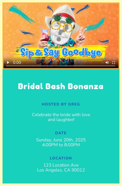 Sip and Say Goodbye Invitation