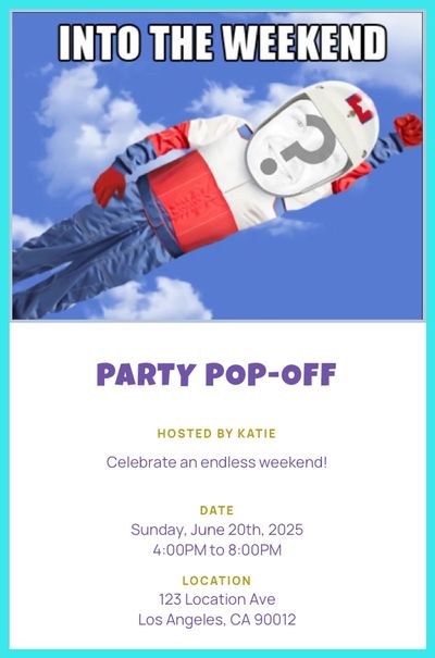 Cannon into the Weekend Invitation