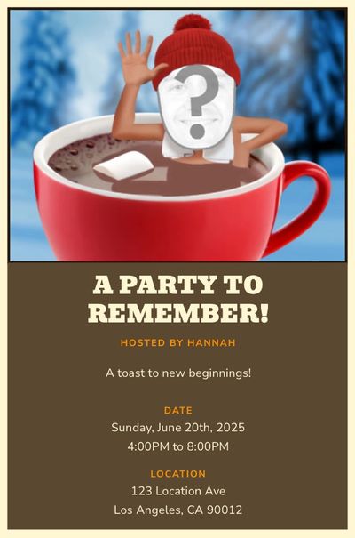 Cocoa Hot Tub Invitation