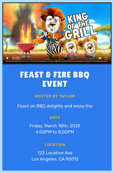 King of the Grill Invitation