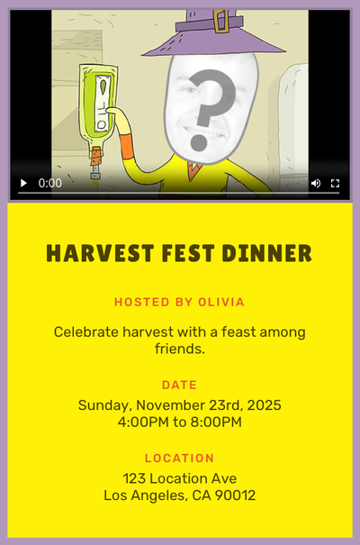 Cook a Turkey Invitation
