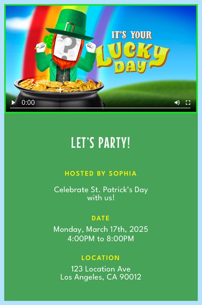 It's Your Lucky Day!  Invitation