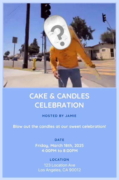 Birthday Sign Spinner Invitation
