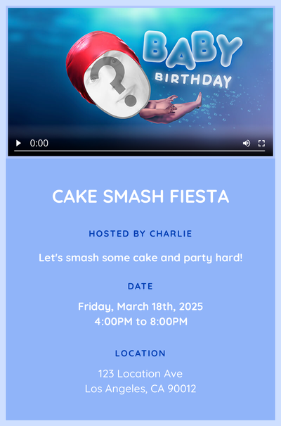 Baby Birthday Invitation