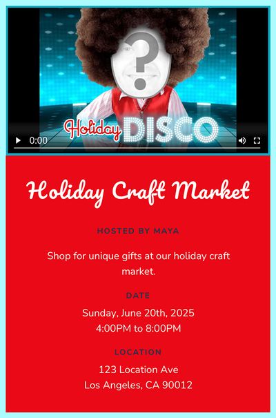 Disco Christmas Invitation