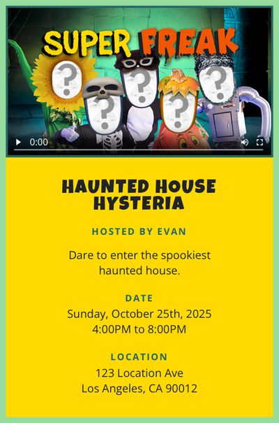 Super Freak Invitation