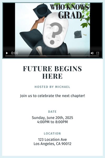 Who Knows - Grad Invitation