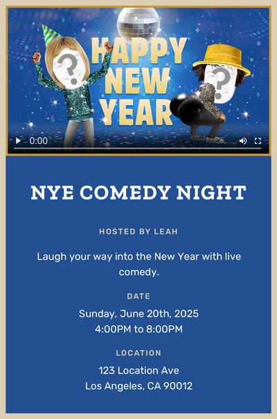 Party New Year Invitation