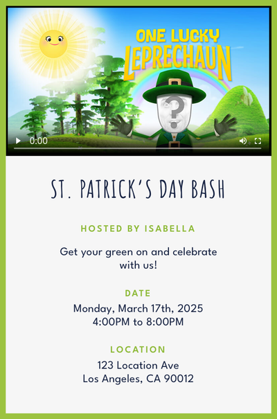 One Lucky Leprechaun  Invitation
