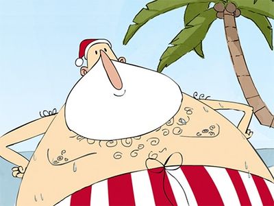 Surfing Santa