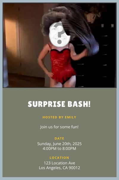 Mom Bod Striptease Shirt Pop Invitation