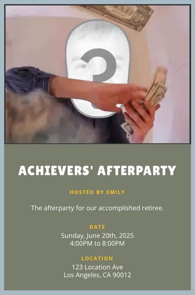 Dad's the Man Make it Rain Invitation