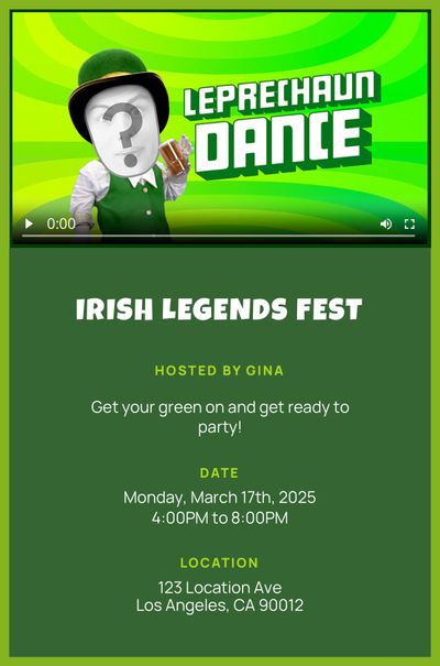 Leprechaun Dance Invitation