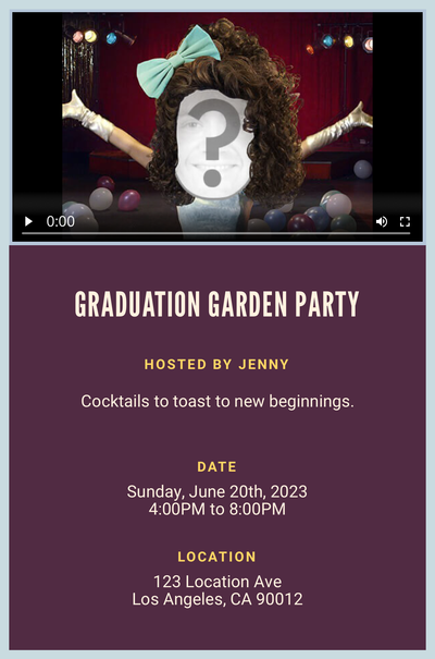 Celebration Congrats - Female - Invite Invitation