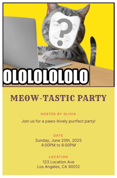 LOL Cat Invitation