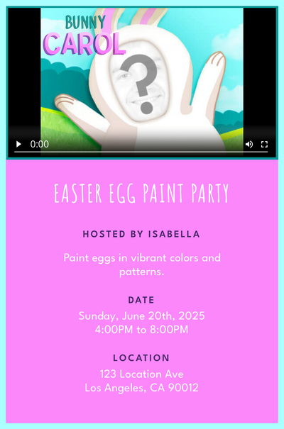 Easter Carol Invitation