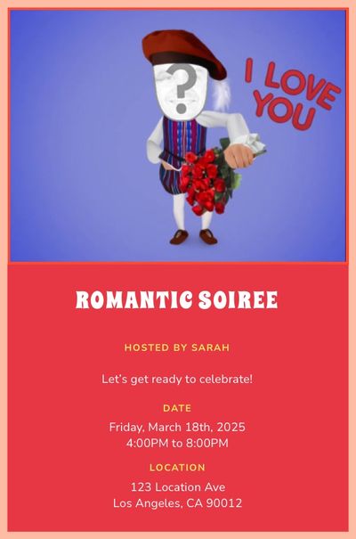 Rose Bouquet Invitation