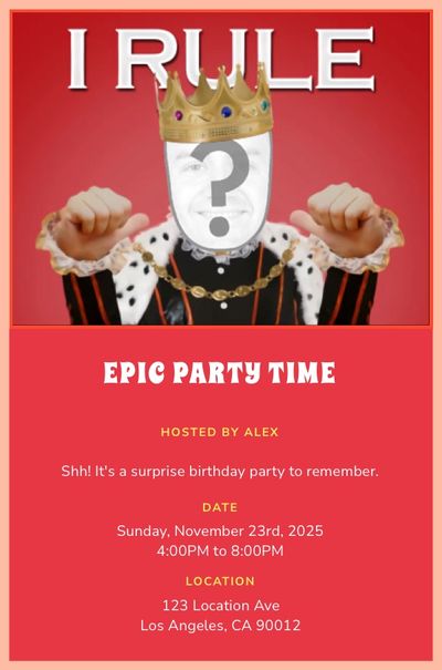 I Rule Invitation