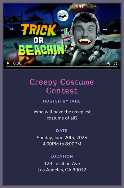 Trick or Beachin' Invitation