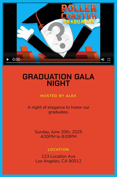 Roller Coaster - Graduation Invitation