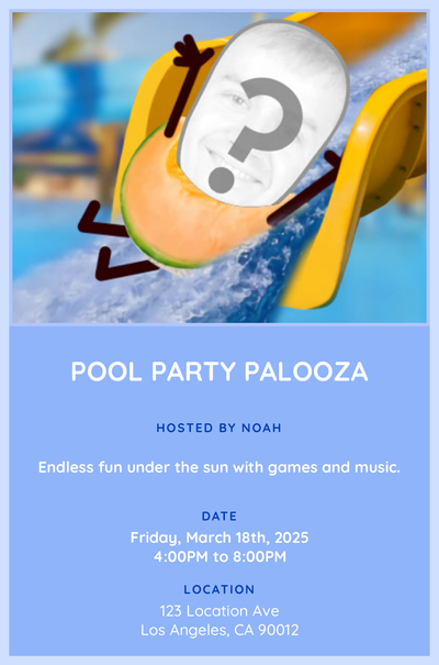 Waterslide Fruits Invitation
