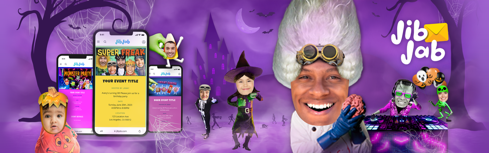 Personalized Halloween Party Invitations Hero Image