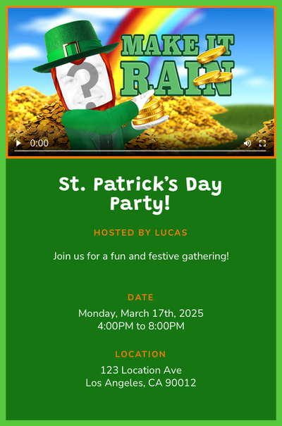 Make It Rain Invitation