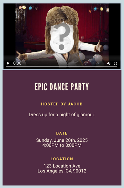 Celebration - Male Invitation