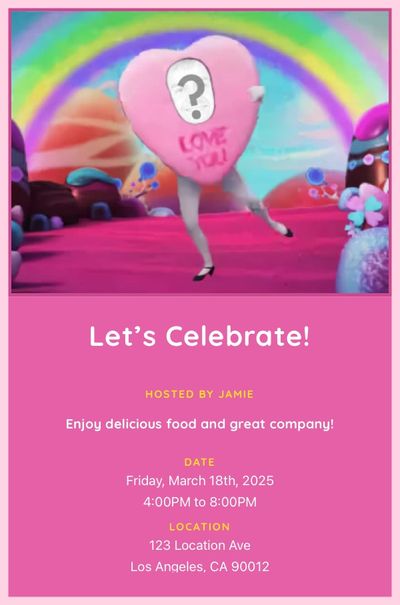 Sunshine and Lollipops Invitation