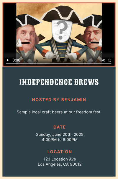 Fife and Drum  Invitation