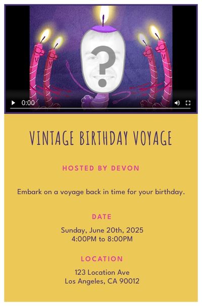 Candle Ballet Invitation