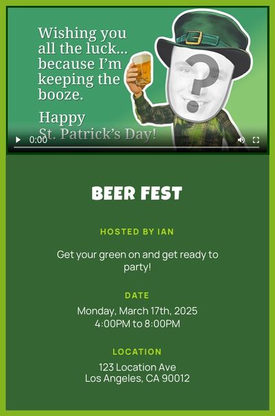 Sarcastic Quips - Keeping the Booze - St. Patrick's Day Invitation