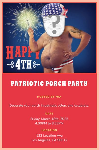 July 4th Dance Invitation