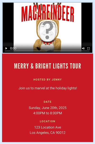 Macareindeer Invitation