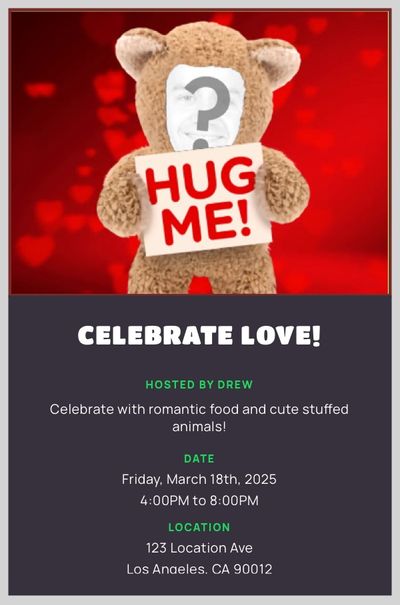 Teddy Bear Sign Invitation