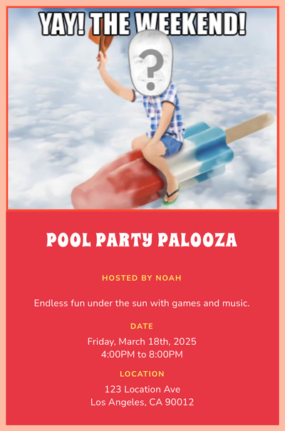 Popsicle Rodeo Rider Invitation