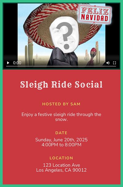 Feliz Navidad Invitation