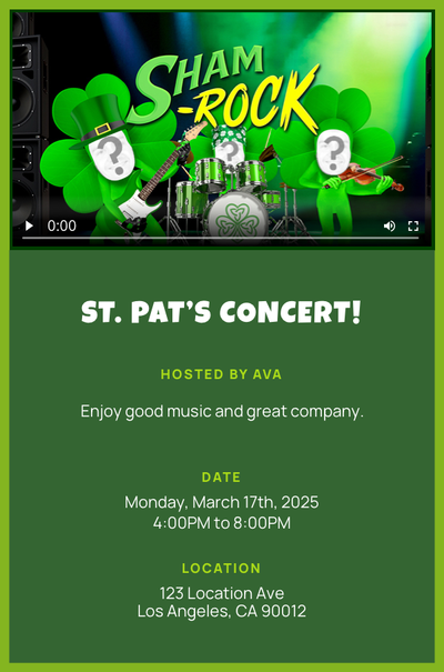 Sham Rock Invitation