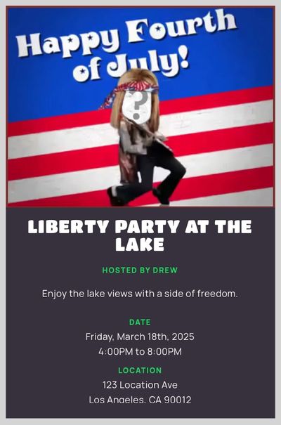 Star Spangled Happy Fourth Invitation