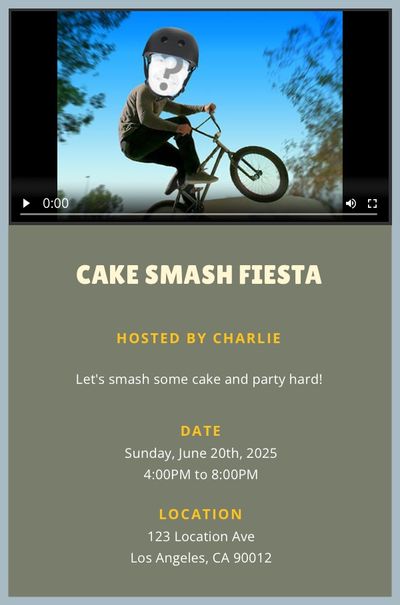 BMX - Birthday Invitation