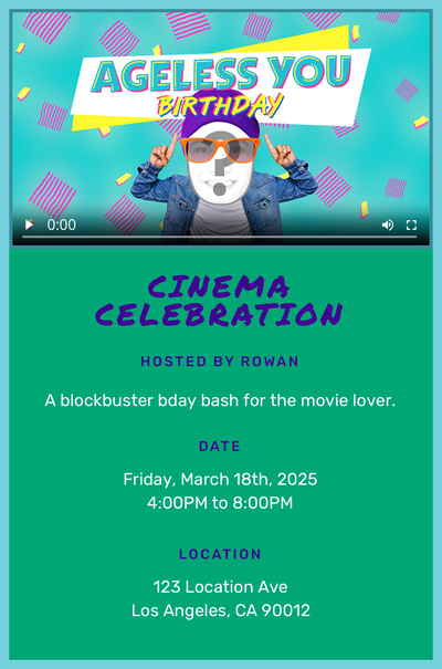 Ageless You Birthday Invitation