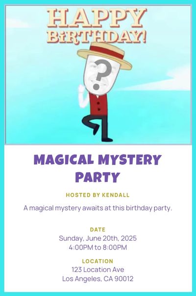 Ba Ba Ba Birthday Invitation