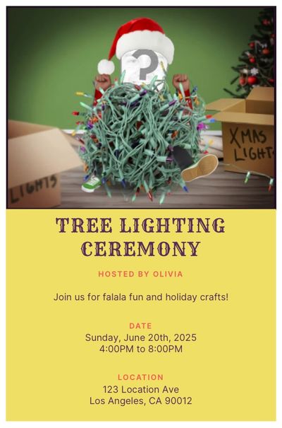 Tangled Lights Invitation