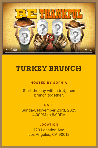 Be Thankful Invitation