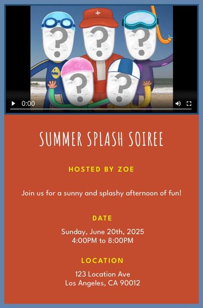 Walking on Sunshine Invitation