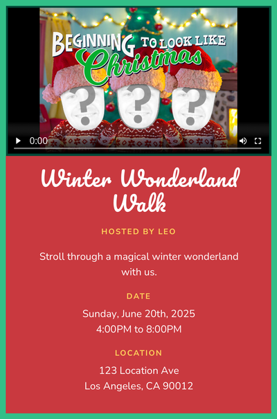 Beginning to Look Like Christmasn Invitation