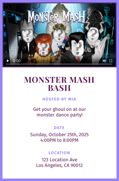 Monster Mash  Invitation