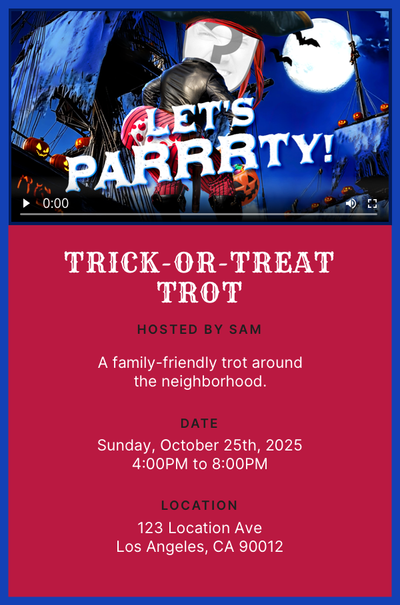 Let's Parrrty!  Invitation
